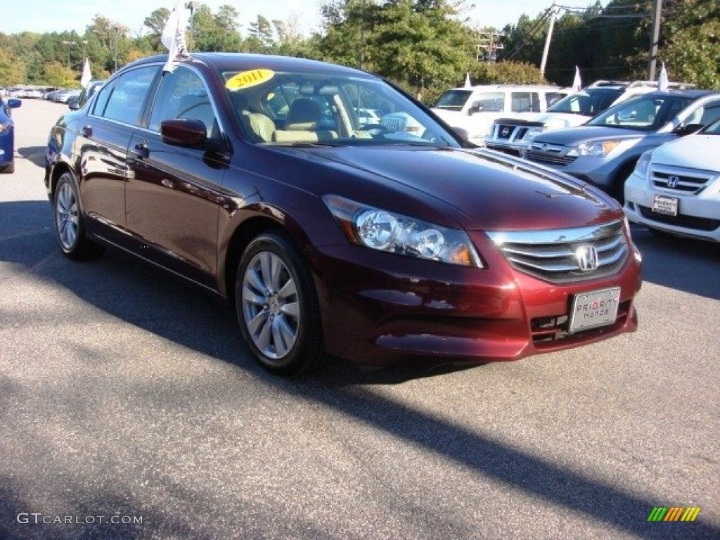 2011 Accord EX Sedan - Basque Red Pearl / Ivory photo #6