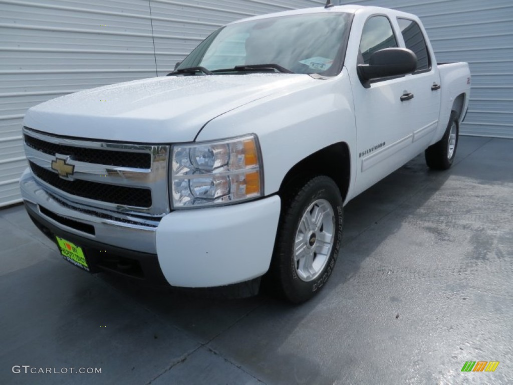 2009 Silverado 1500 LT Crew Cab 4x4 - Summit White / Light Titanium photo #7