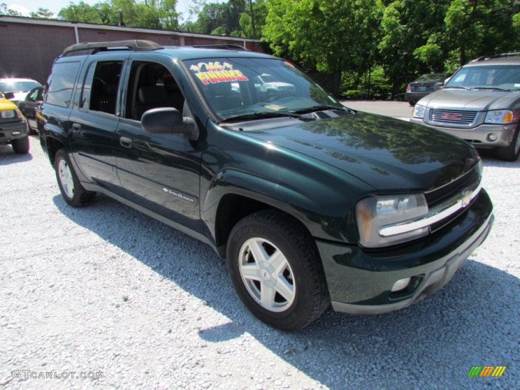 2003 TrailBlazer EXT LT 4x4 - Dark Green Metallic / Medium Pewter photo #1