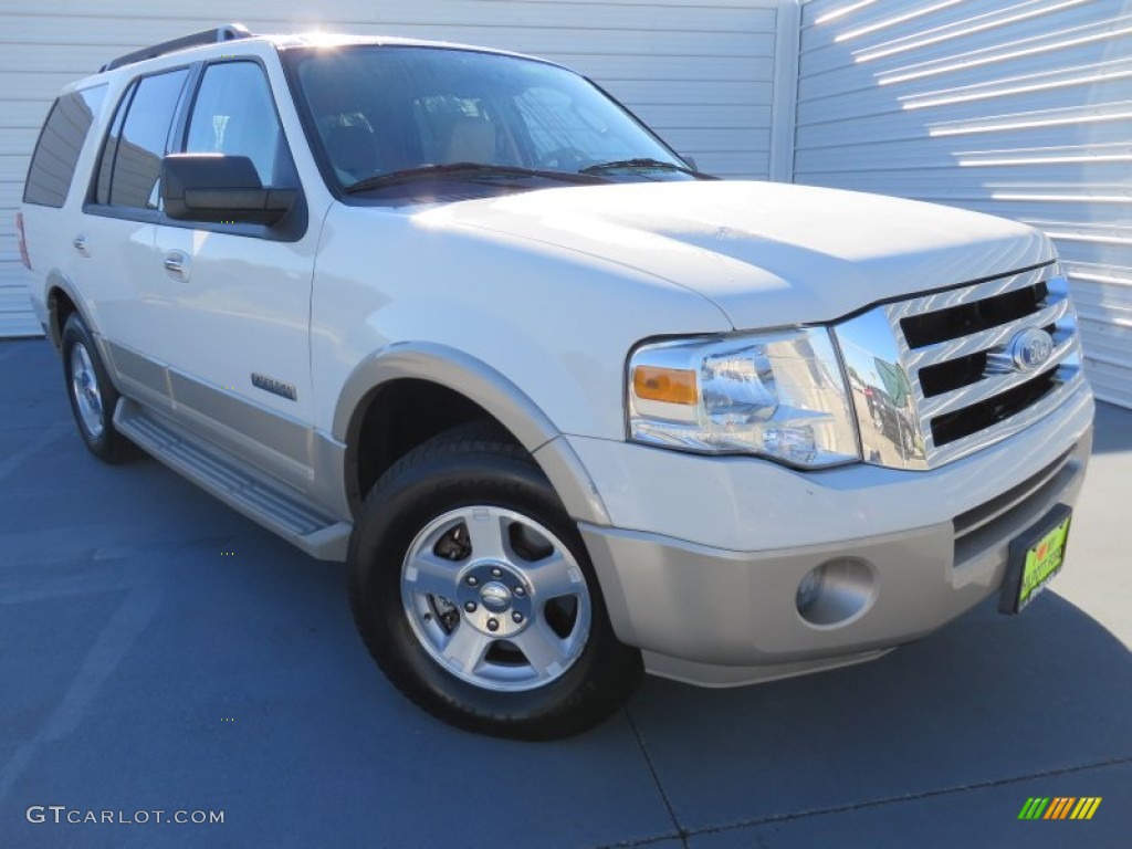 2008 Expedition Eddie Bauer - White Suede / Camel photo #1