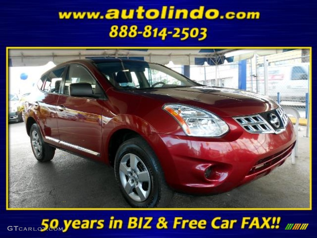 2011 Rogue S AWD Krom Edition - Cayenne Red / Gray photo #1