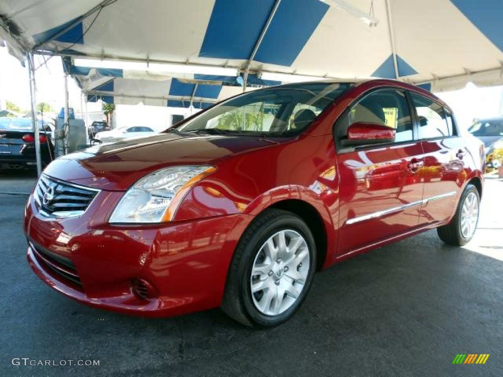 2011 Sentra 2.0 S - Red Brick / Charcoal photo #3