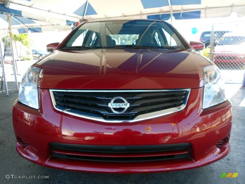 2011 Sentra 2.0 S - Red Brick / Charcoal photo #2