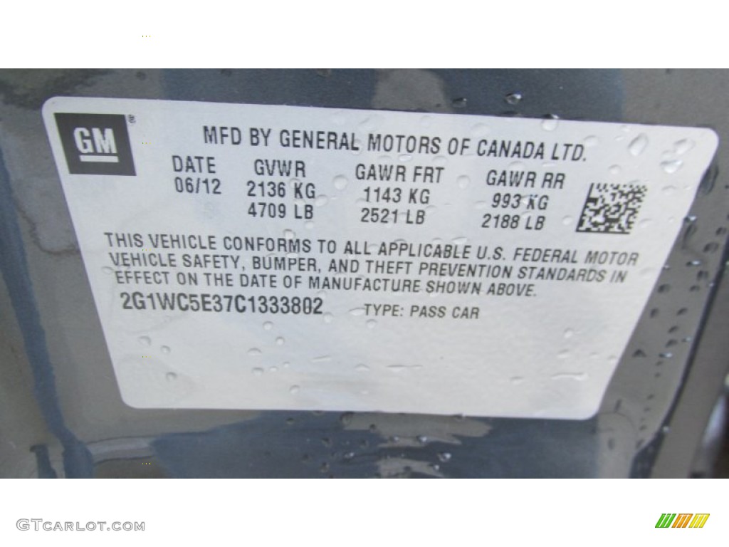 2012 Impala LTZ - Ashen Gray Metallic / Ebony photo #19