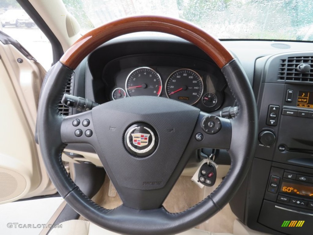 2005 Cadillac CTS Sedan Light Neutral Steering Wheel Photo #87148815