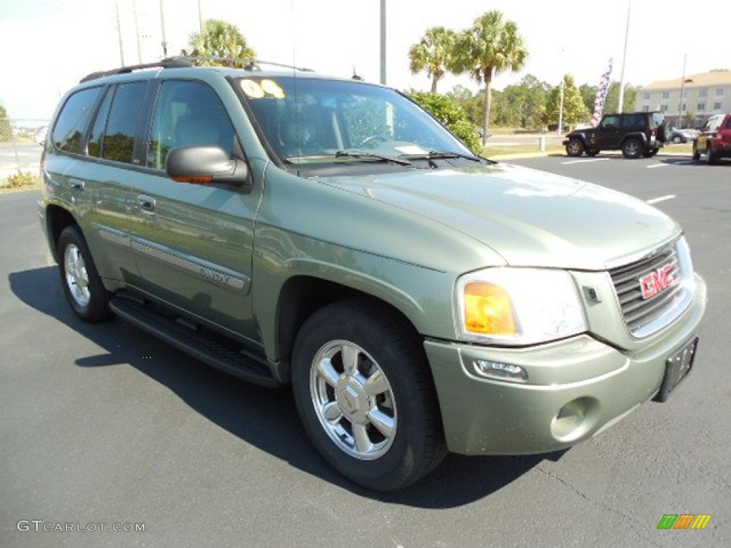 2004 Envoy SLT - Silver Green Metallic / Medium Pewter photo #11