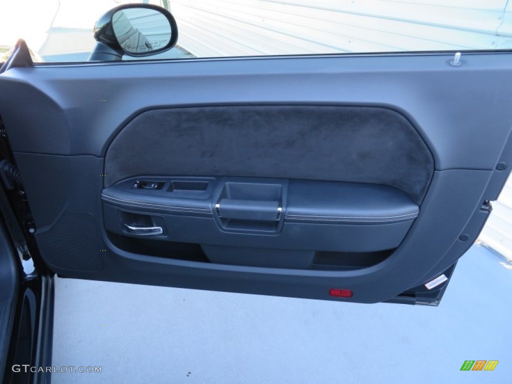2012 Dodge Challenger SRT8 392 Dark Slate Gray Door Panel Photo #87150315