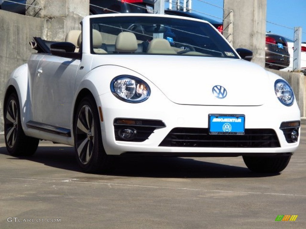 2014 Beetle R-Line Convertible - Pure White / Beige photo #1