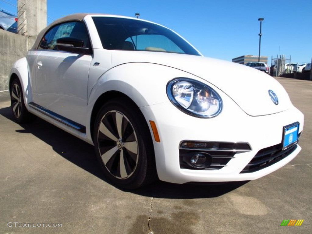 2014 Beetle R-Line Convertible - Pure White / Beige photo #10