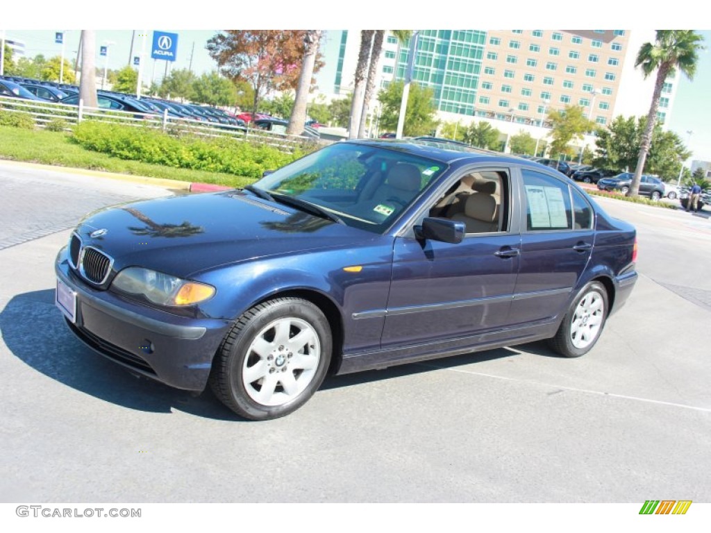 2003 3 Series 325i Sedan - Orient Blue Metallic / Beige photo #2