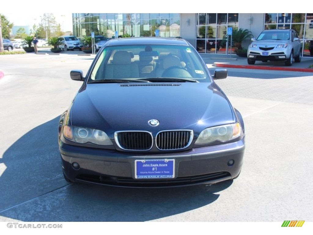 2003 3 Series 325i Sedan - Orient Blue Metallic / Beige photo #3