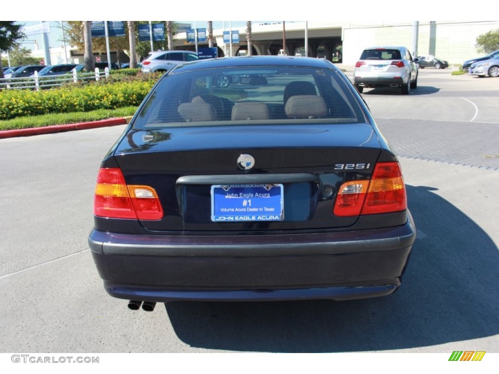 2003 3 Series 325i Sedan - Orient Blue Metallic / Beige photo #4