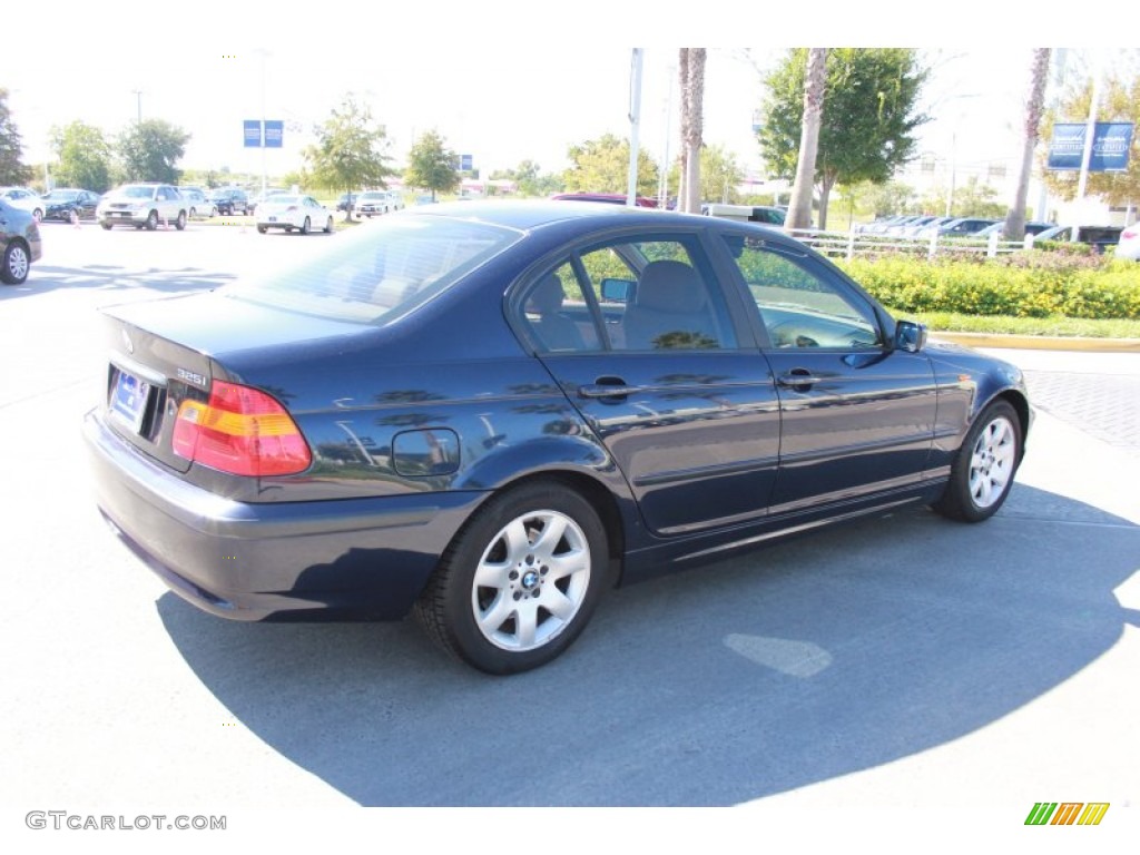 2003 3 Series 325i Sedan - Orient Blue Metallic / Beige photo #8