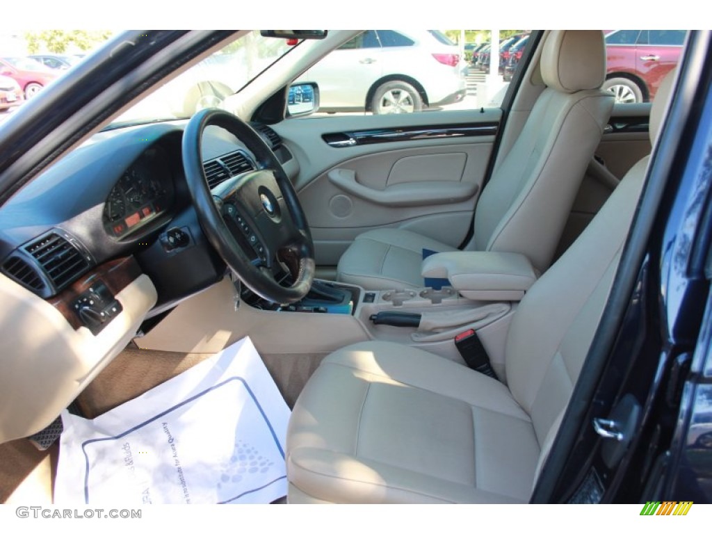 2003 3 Series 325i Sedan - Orient Blue Metallic / Beige photo #10