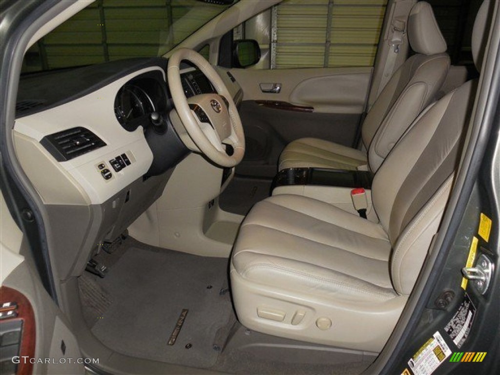 2011 Sienna XLE - Cypress Green Pearl / Bisque photo #10