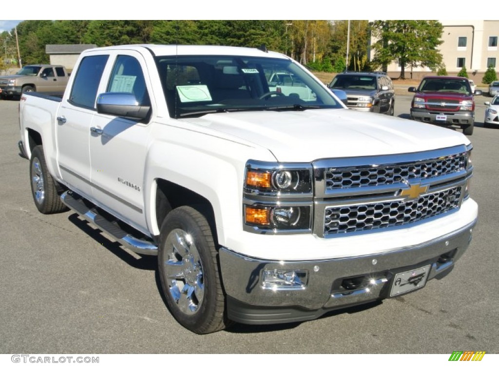 2014 Silverado 1500 LTZ Crew Cab 4x4 - Summit White / Cocoa/Dune photo #1