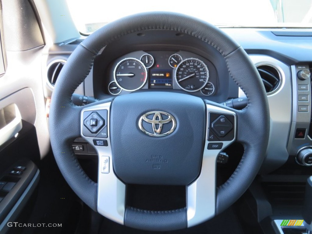 2014 Toyota Tundra Limited Crewmax Black Steering Wheel Photo #87157431