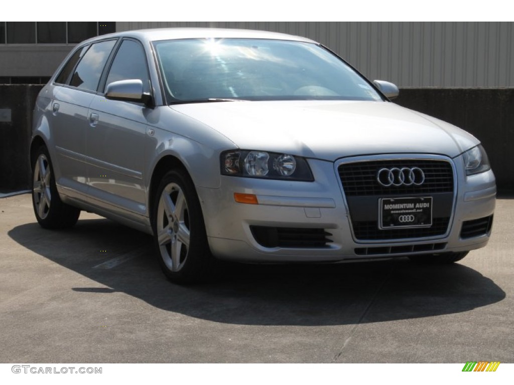 2006 A3 2.0T - Light Silver Metallic / Light Grey photo #1