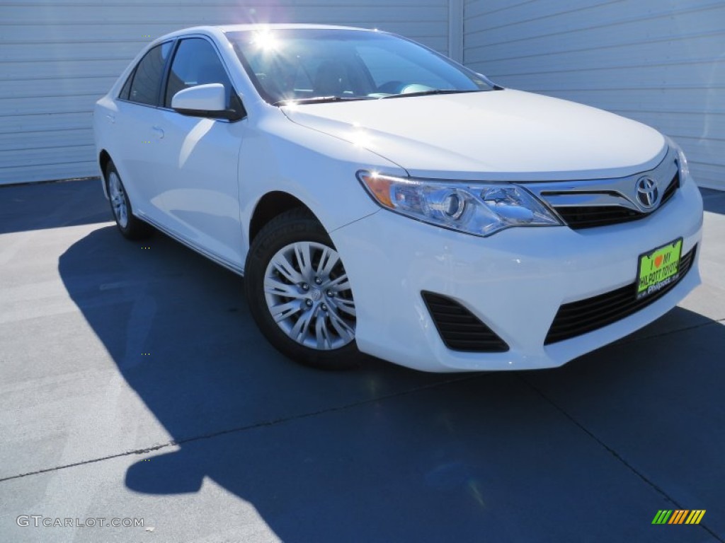 2014 Camry LE - Super White / Ivory photo #1