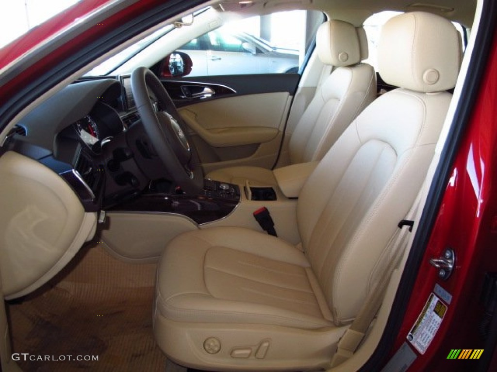 2014 A6 3.0T quattro Sedan - Garnet Red Pearl / Velvet Beige photo #10