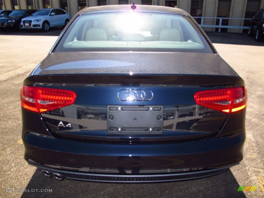 2014 A4 2.0T Sedan - Moonlight Blue Metallic / Velvet Beige/Black photo #3