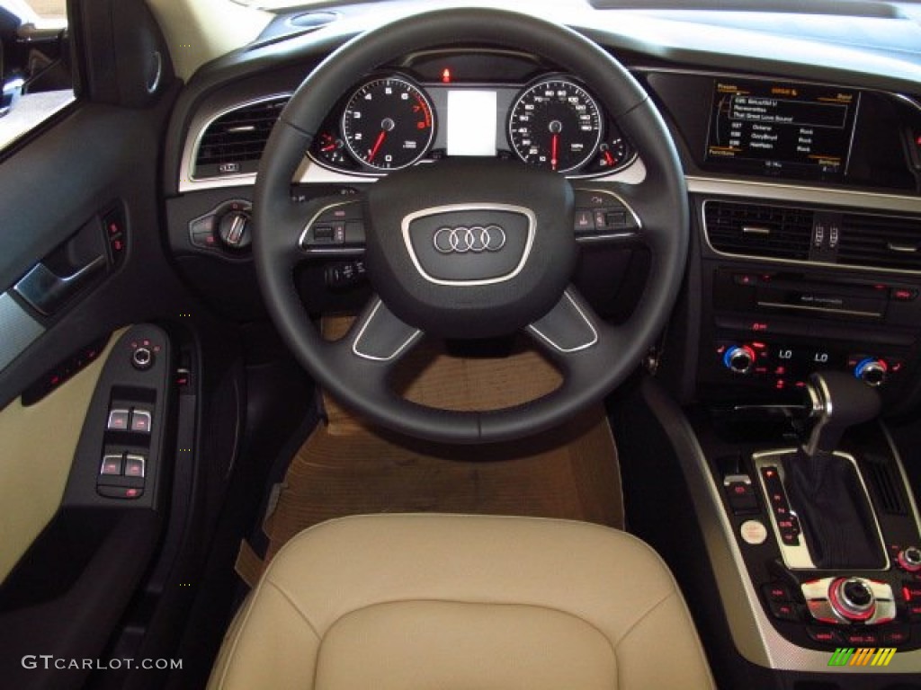 2014 A4 2.0T Sedan - Moonlight Blue Metallic / Velvet Beige/Black photo #14