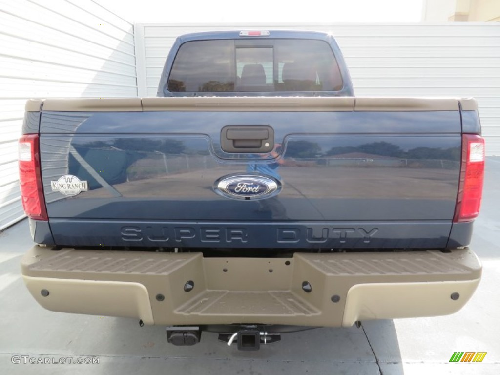 2014 F250 Super Duty King Ranch Crew Cab 4x4 - Blue Jeans Metallic / King Ranch Chaparral Leather/Adobe Trim photo #5
