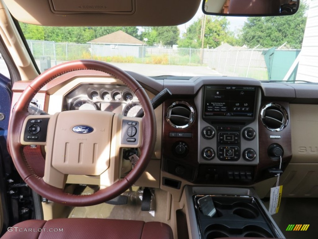 2014 F250 Super Duty King Ranch Crew Cab 4x4 - Blue Jeans Metallic / King Ranch Chaparral Leather/Adobe Trim photo #32