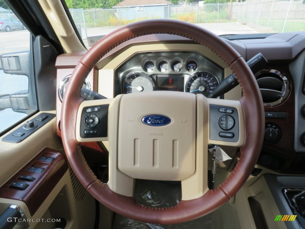 2014 F250 Super Duty King Ranch Crew Cab 4x4 - Blue Jeans Metallic / King Ranch Chaparral Leather/Adobe Trim photo #35