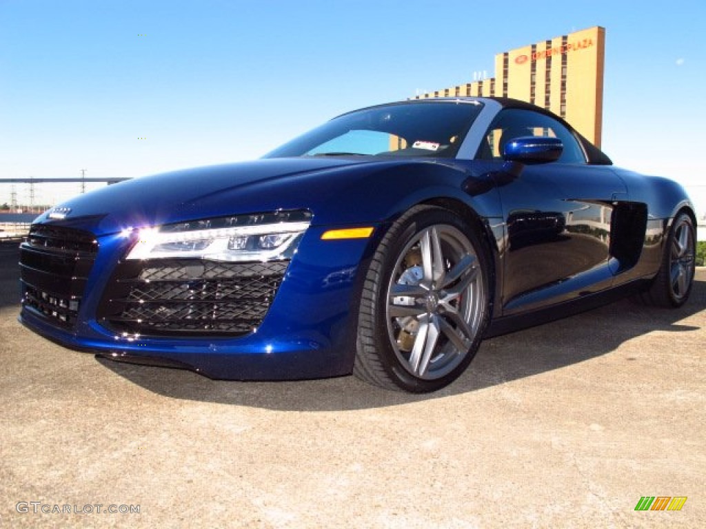 Estoril Blue Crystal Effect 2014 Audi R8 Spyder V8 Exterior Photo #87166770