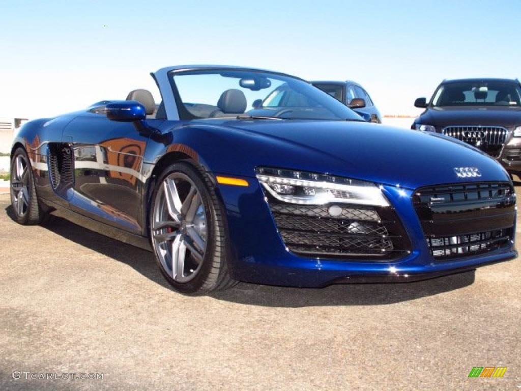 Estoril Blue Crystal Effect 2014 Audi R8 Spyder V8 Exterior Photo #87166815