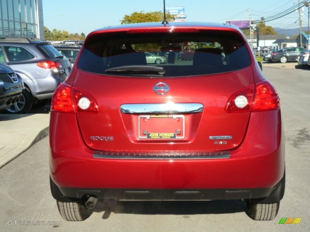 2013 Rogue S AWD - Cayenne Red / Black photo #6