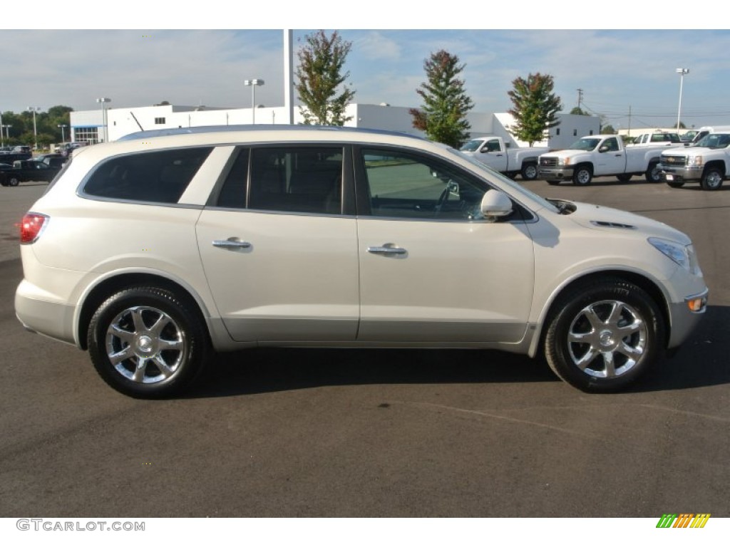 2009 Enclave CXL AWD - White Diamond Tricoat / Cocoa/Cashmere photo #6