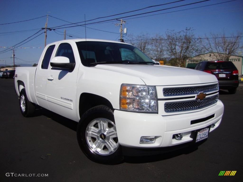 2013 Silverado 1500 LT Extended Cab 4x4 - Summit White / Ebony photo #1