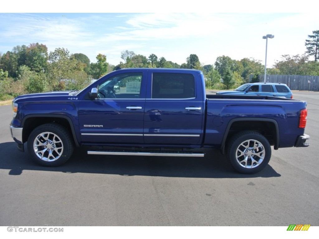 Cobalt Blue Metallic 2014 GMC Sierra 1500 SLT Crew Cab 4x4 Exterior Photo #87171834