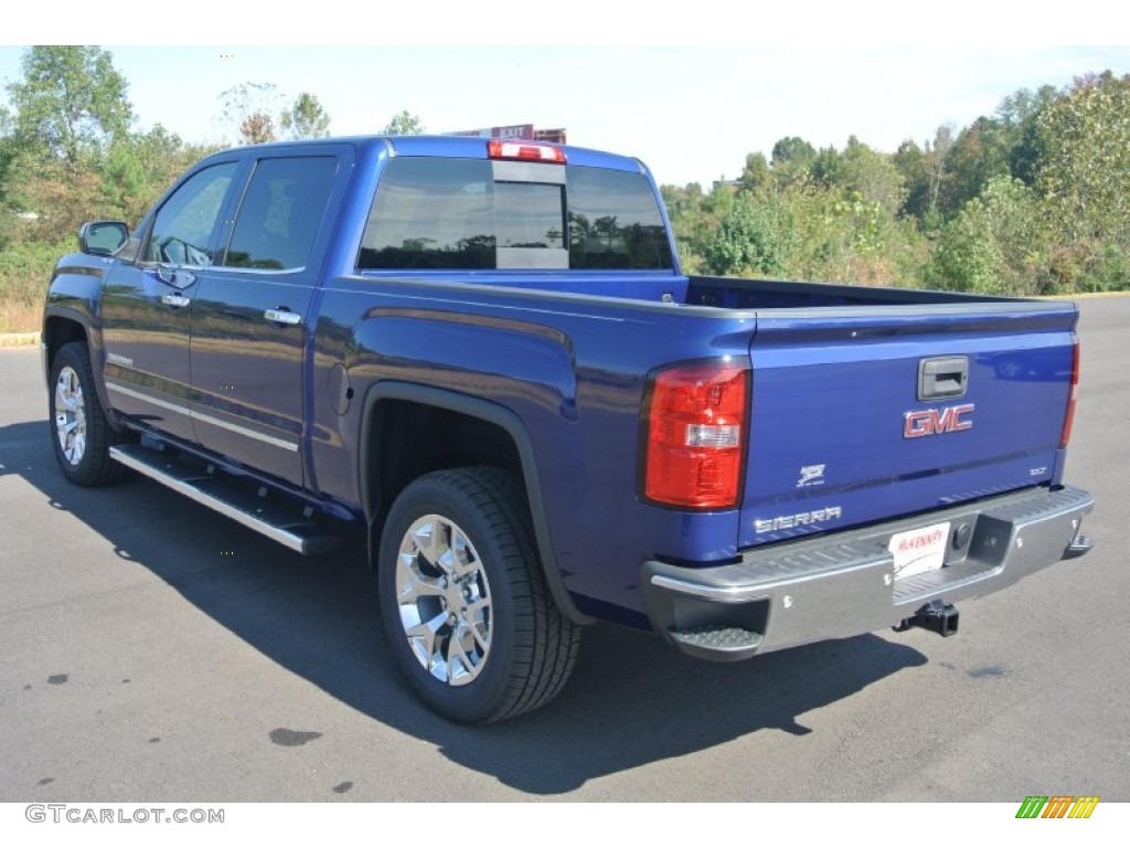 2014 Sierra 1500 SLT Crew Cab 4x4 - Cobalt Blue Metallic / Jet Black/Dark Ash photo #4