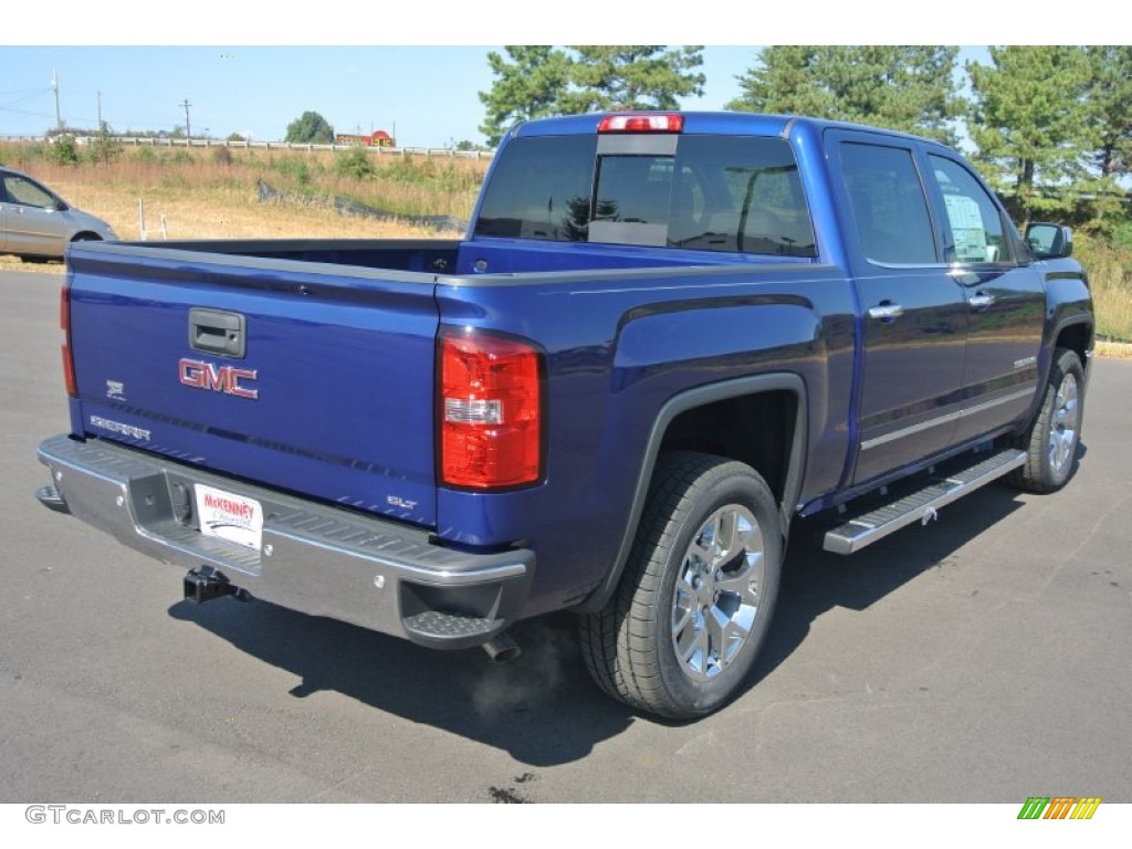 2014 Sierra 1500 SLT Crew Cab 4x4 - Cobalt Blue Metallic / Jet Black/Dark Ash photo #5