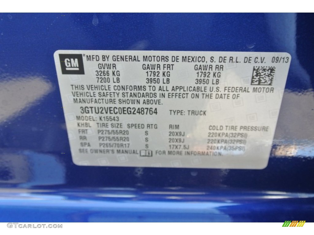 2014 Sierra 1500 SLT Crew Cab 4x4 - Cobalt Blue Metallic / Jet Black/Dark Ash photo #7