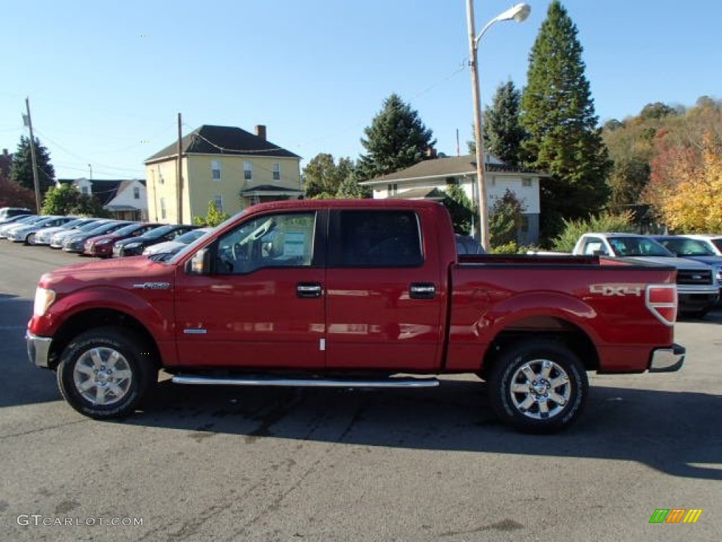2013 F150 XLT SuperCrew 4x4 - Ruby Red Metallic / Adobe photo #8