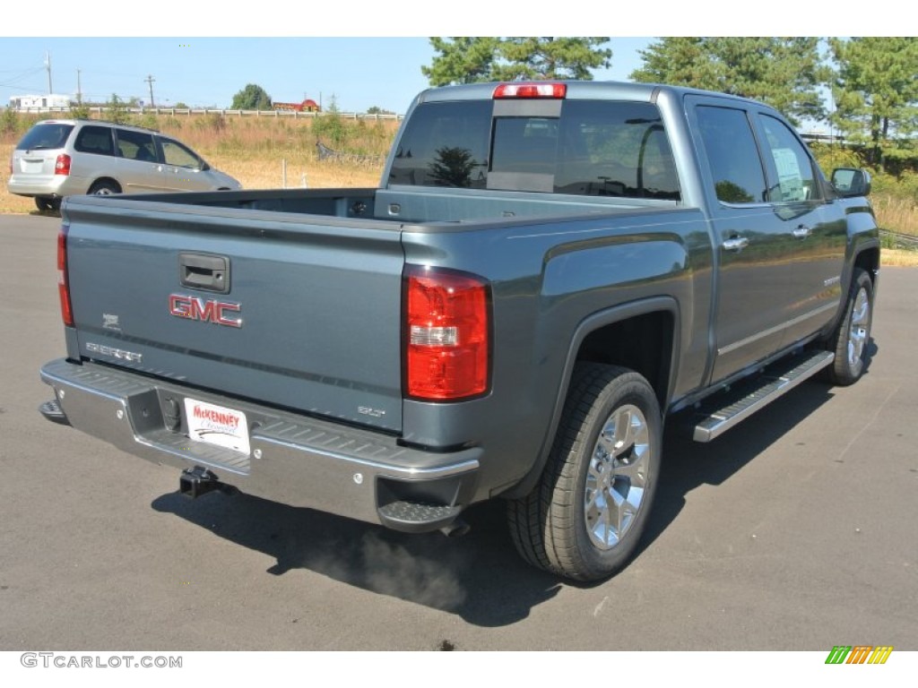 2014 Sierra 1500 SLT Crew Cab 4x4 - Stealth Gray Metallic / Jet Black photo #5