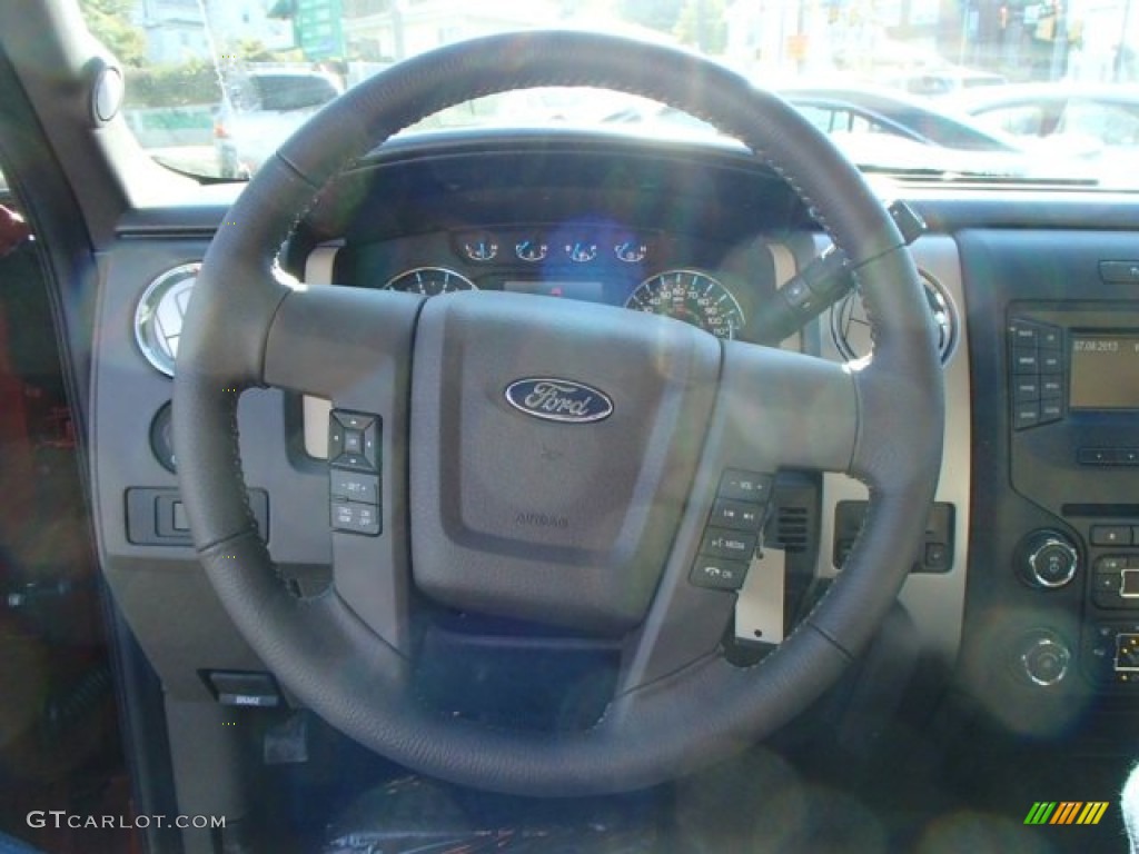 2013 F150 XLT SuperCrew 4x4 - Ruby Red Metallic / Adobe photo #21