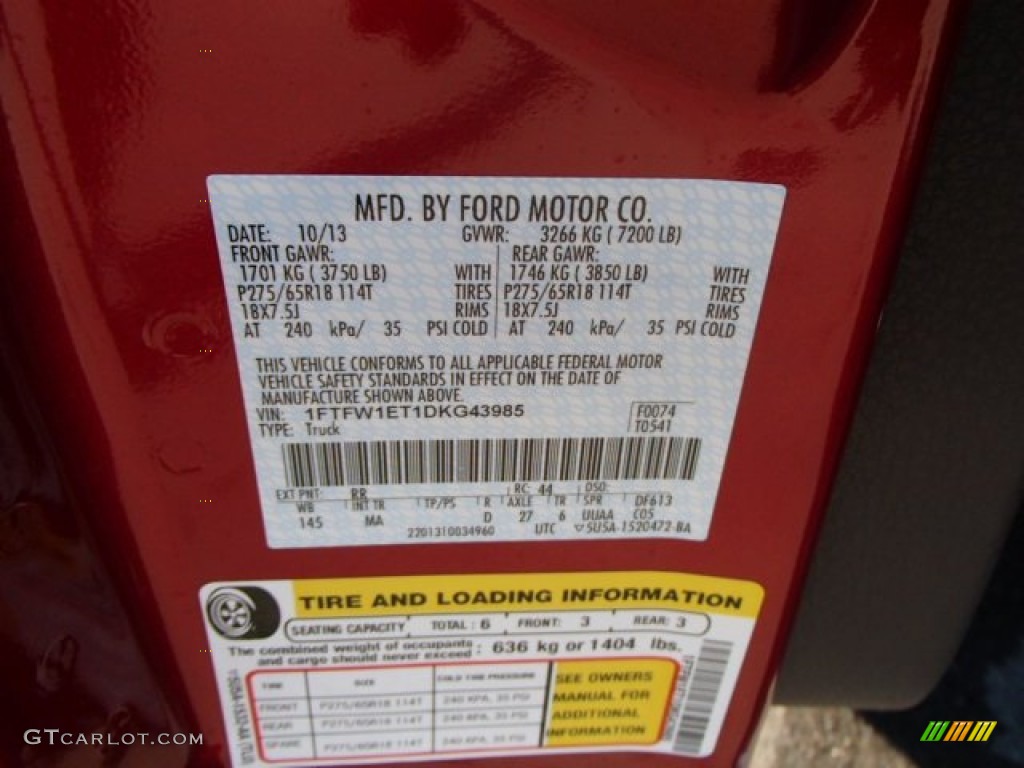 2013 F150 XLT SuperCrew 4x4 - Ruby Red Metallic / Adobe photo #25