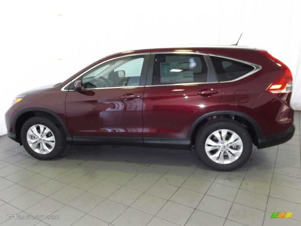 2014 CR-V EX-L - Basque Red Pearl II / Gray photo #8