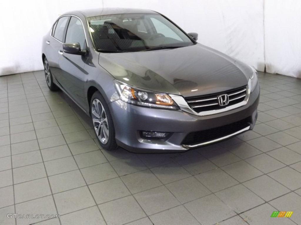2014 Accord Sport Sedan - Modern Steel Metallic / Black photo #1