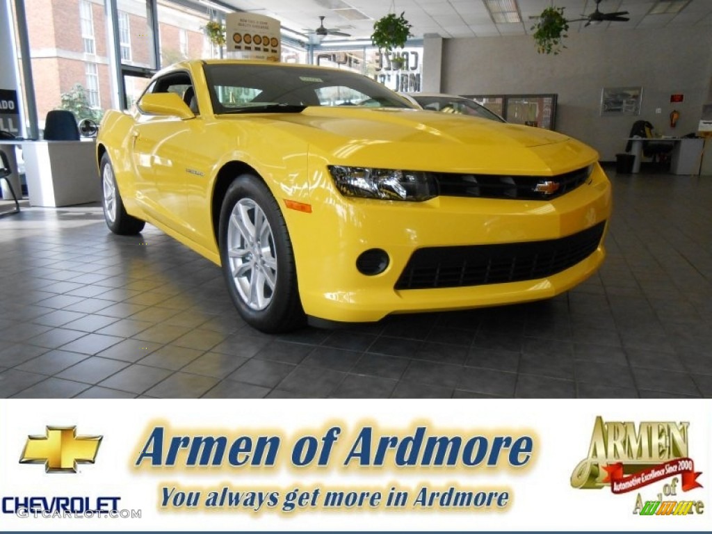 2014 Camaro LS Coupe - Bright Yellow / Black photo #1