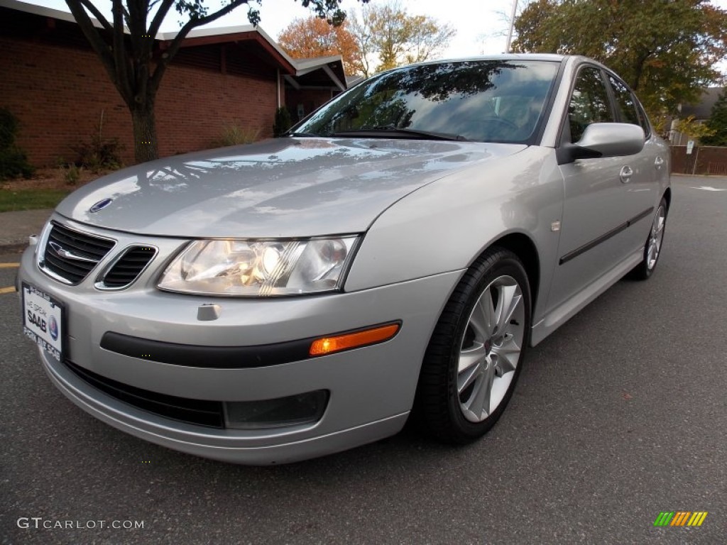 2007 9-3 2.0T Sport Sedan - Silver Metallic / Black/Gray photo #1