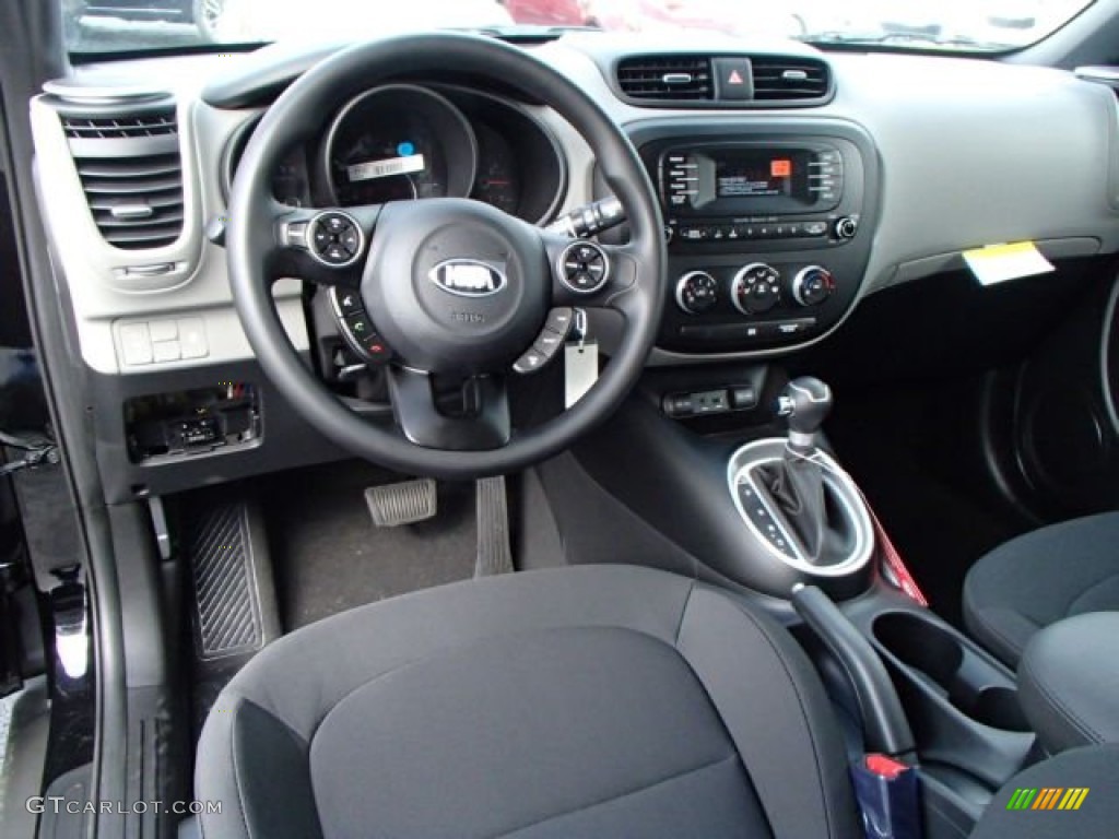 Gray Two-tone Houdstooth Woven Cloth Interior 2014 Kia Soul 1.6 Photo #87185880
