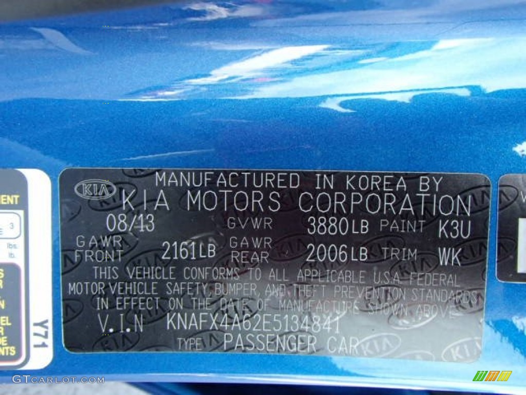 2014 Forte Color Code K3U for Abyss Blue Photo #87187458