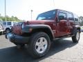 2007 Red Rock Crystal Pearl Jeep Wrangler Unlimited X 4x4  photo #3