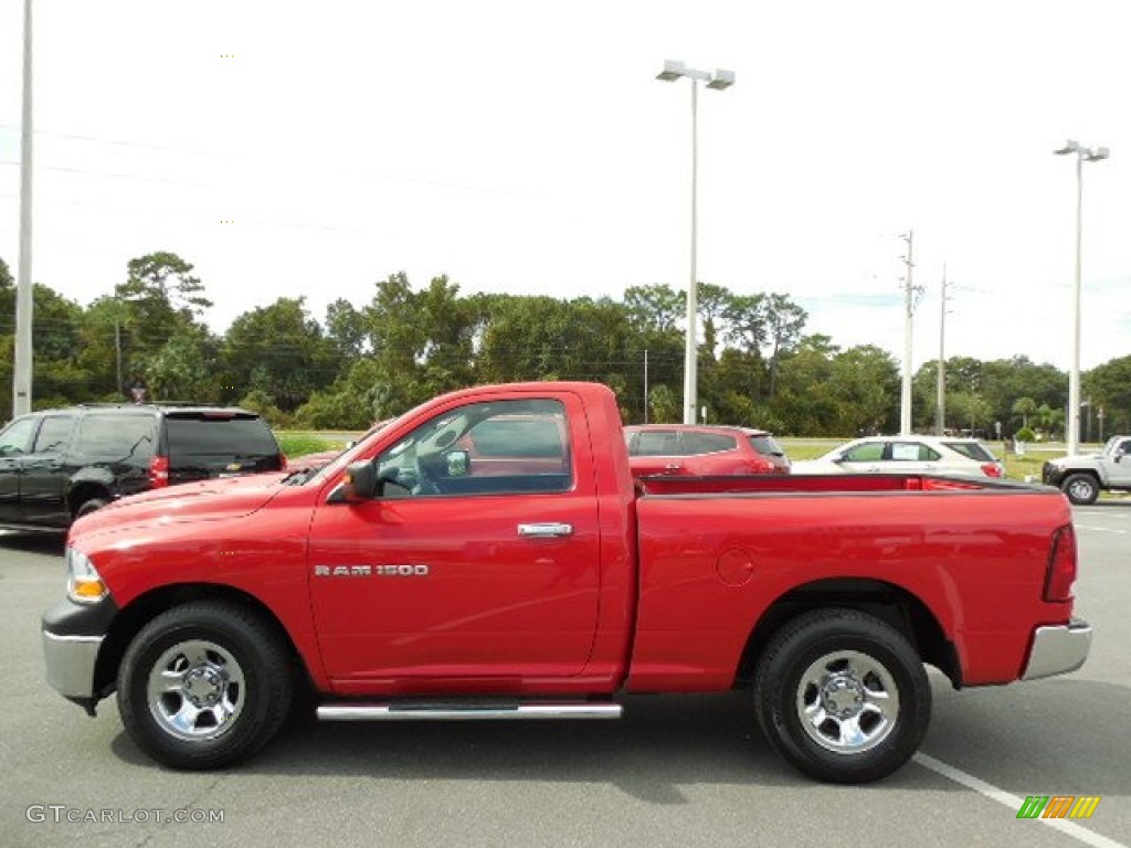 2012 Ram 1500 ST Regular Cab - Flame Red / Dark Slate Gray/Medium Graystone photo #2